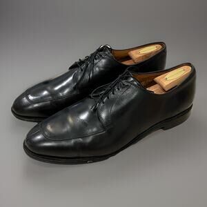 $395 Allen Edmonds DELRAY Split-Toe Leather Dress Shoes 11 EEE Black Wide USA